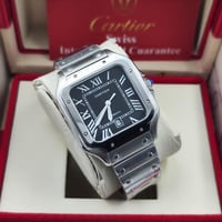 ساعة كارتير سانتوس رجالية ميناء اسود