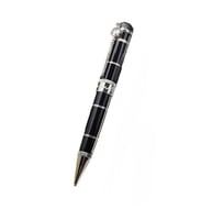 قلم مونت بلانك اسود فضي