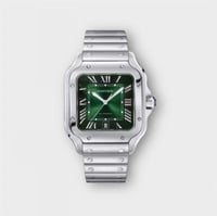 ساعة كارتير سانتوس رجالية ميناء اخضر