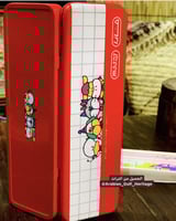 كرتون بداخله أدوات مدرسية من شركة "مازا"، قديمة مخ...