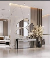 مدخل فخم بأستخدام بديل الرخام وبديل الخشب ( السعر...