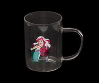 كوب زجاج شفاف بشخصية كرتونية