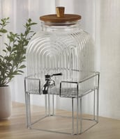 جك عصير زجاج 3 لتر مع ستاند فاخر