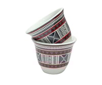 طقم فناجين قهوة تراثية سيراميك - 6 قطع