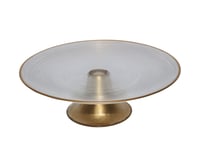 صحن تقديم زجاج بقاعدة