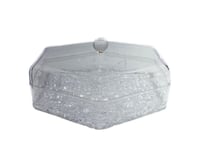 صحن تقديم اكريليك مقسم بغطاء