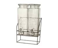 جك عصير زجاج ثنائي مع ستاند - 2.3 لتر