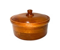 قدح خشب بغطاء