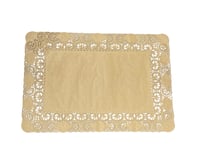 ورق دنتيل مستطيل بني