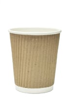 اكواب ورقية مموجه - لون بني