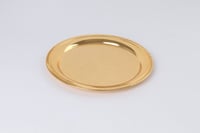 صحن تقديم دائري ستيل ذهبي