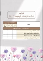 ملف توثيق شواهد الاداء للمعلم زهور بنفسجي