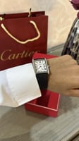 ساعه كارتير تانك جلد اسود