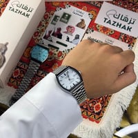 ساعه كاسيو كلاسك فضي مينا ابيض