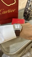ساعه كارتير سانتوس جلد بني