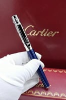قلم كارتير سانتوس كحلي وفضي