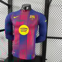 تي شيرت برشلونة الأساسي كم طويل فئة اللاعبين 2026/...