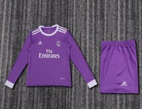طقم ريال مدريد الموف أكمام طويلة شبابي - أطفال 201...