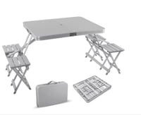 طاولة قابلة للطي مع 4 كراسي