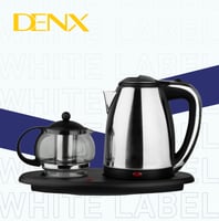 غلاية كهربائية بقاعدة مع ابريق شاي