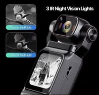 كاميرا الجيب 4K، شاشة تعمل باللمس، كاميرا رياضية م...