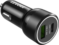 شاحن سيارة من ليفور بقوة 51 واط ومنفذ توصيل طاقة U...