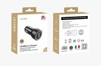 شاحن سيارة من ليفور بقوة 51 واط ومنفذ توصيل طاقة U...