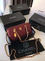 حقيبة شانيل مستر كوالتي عنابي