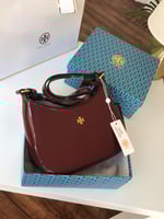 حقيبه توري بورش لمعة عنابي مستر كوالتي