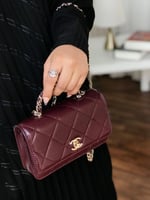 حقيبة شانيلCHANEL عنابي مستر كوالتي