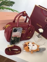 حقيبه ميو ميو هاي كوالتي عنابي