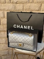 حقيبة شانيل كلاسيكي سلفر