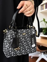 حقيبة دكني DKNY رصاصي أطراف اسود
