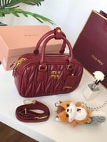 حقيبه ميو ميو هاي كوالتي عنابي