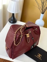 حقيبة شانيل موديل 25 عنابي