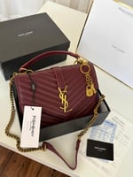 حقيبة سان لوران عنابي