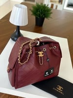 حقيبة شانيل موديل 25 عنابي