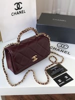 حقيبة شانيلCHANEL عنابي مستر كوالتي