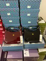 حقيبه توري بورش لمعة عنابي مستر كوالتي