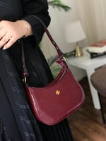 حقيبه توري بورش لمعة عنابي مستر كوالتي