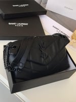 حقيبة سان لوران شعار لوقو اسود