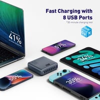 منصة شحن JODA فولتيكس بقوة 170 واط بسبعة منافذ تاي...