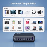 منصة شحن JODA فولتيكس بقوة 170 واط بسبعة منافذ تاي...