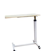 طاولة طعام طبية خشبية للمرضى وكبار السن بعجلات