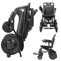 كرسي كهربائي متنقل قابل للطي خفيف 23 كجم ببطارية ل...