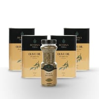 بكج زيت الزيتون ( 4 عبوات ) + هديه زعتر