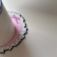 Pink lace coaster