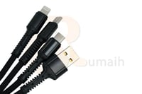 كابل شاحن تايب سي + مايكرو + ايفون 3 في 1