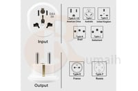 محول فيش كهرباء من ثلاثي UK الى ثنائي