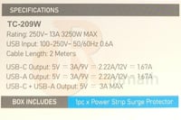 توصيلة كهربائية TIT POWER STRIP TC-209W